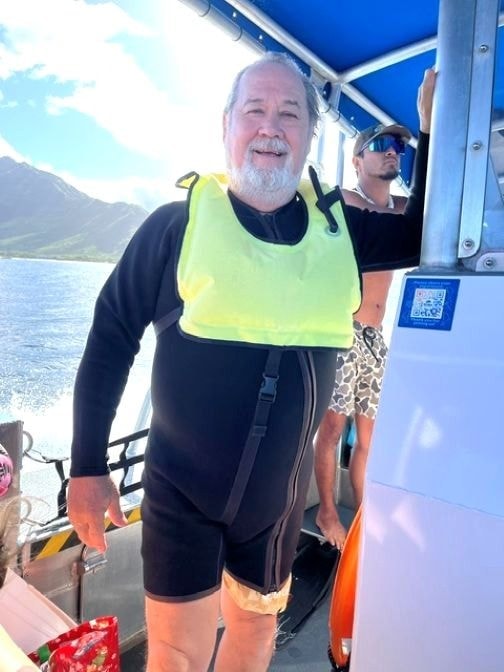 V. Les Rogers ready to snorkel Honolulu 2026
