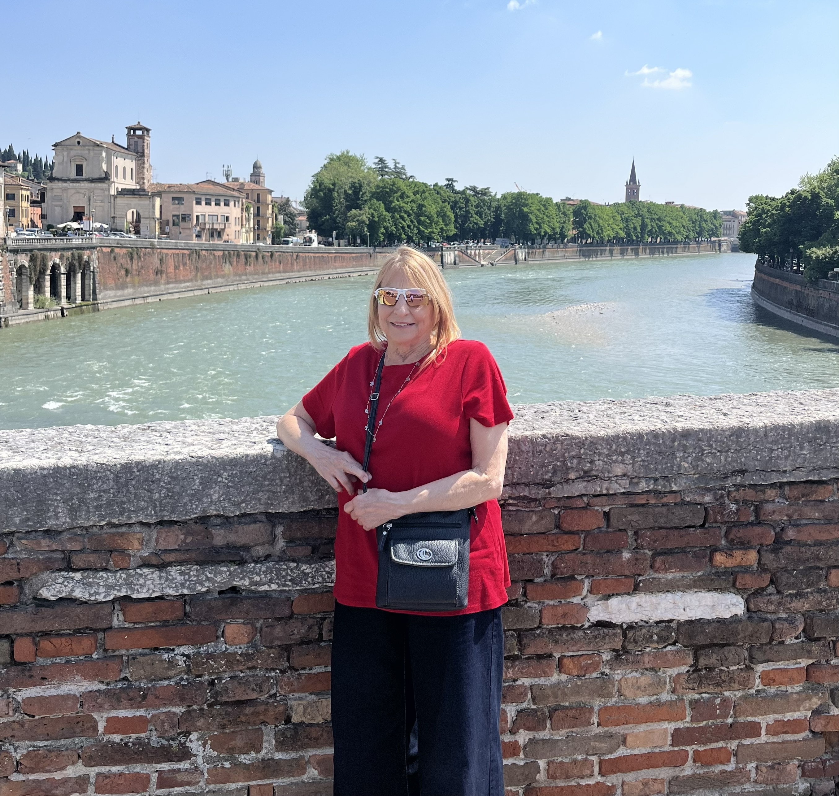 Daren posing by the Adige River Verona