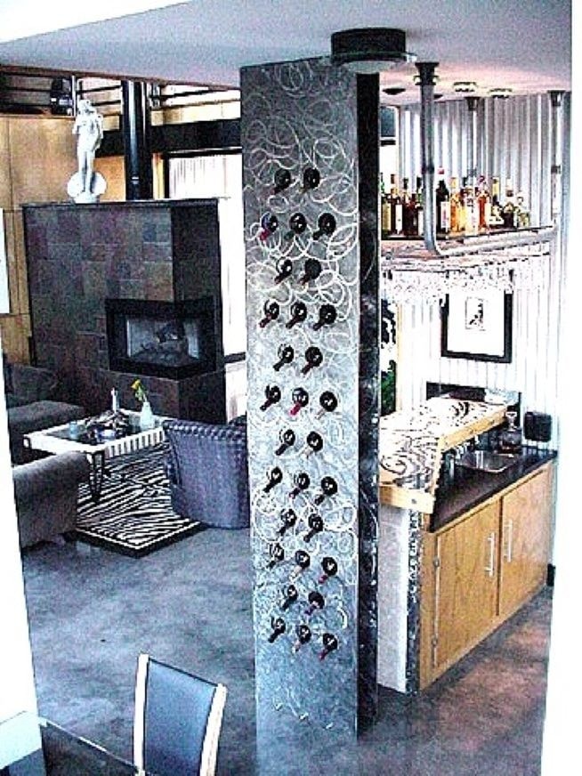 V. Les Rogers Studio — wine rack and bar